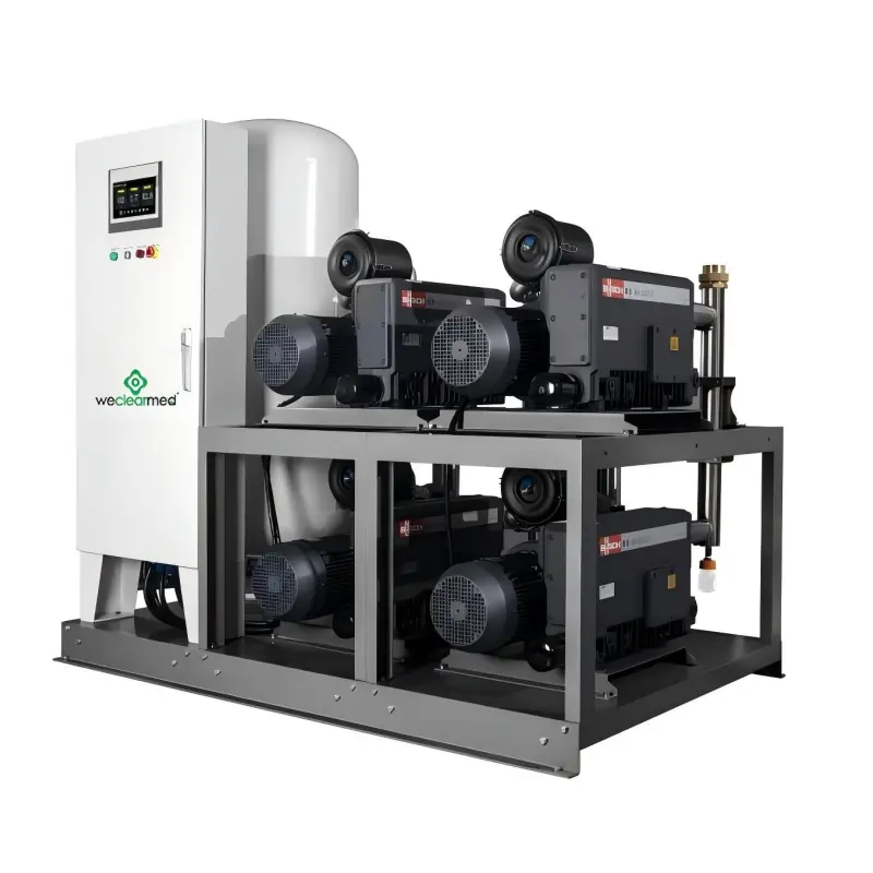 Sistema de aspiración médica de paleta rotativa lubricada