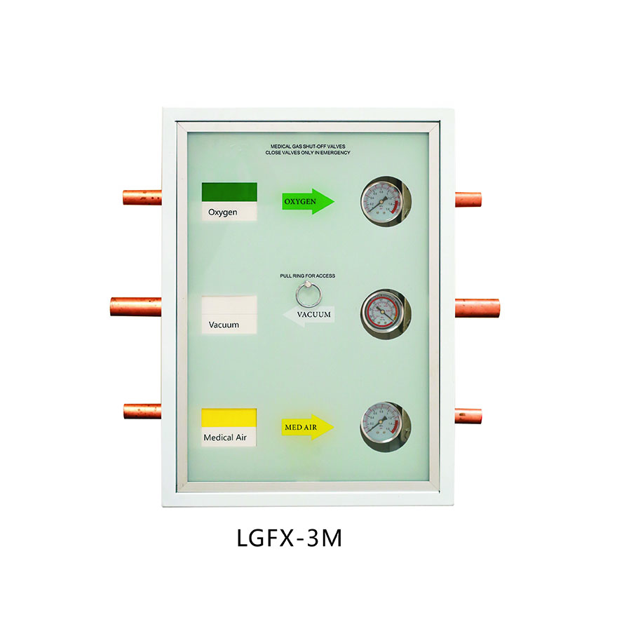 Caja de válvulas de alarma de zona de gases medicinales